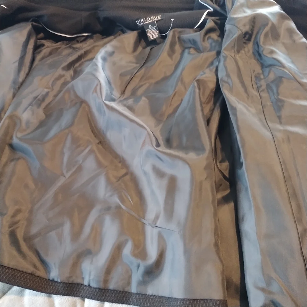 Dialogue QVC Black Woven Women's Blazer Jacket 2X - Picture 4 of 15